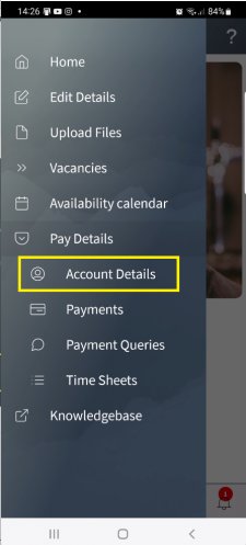 Enter new bank details