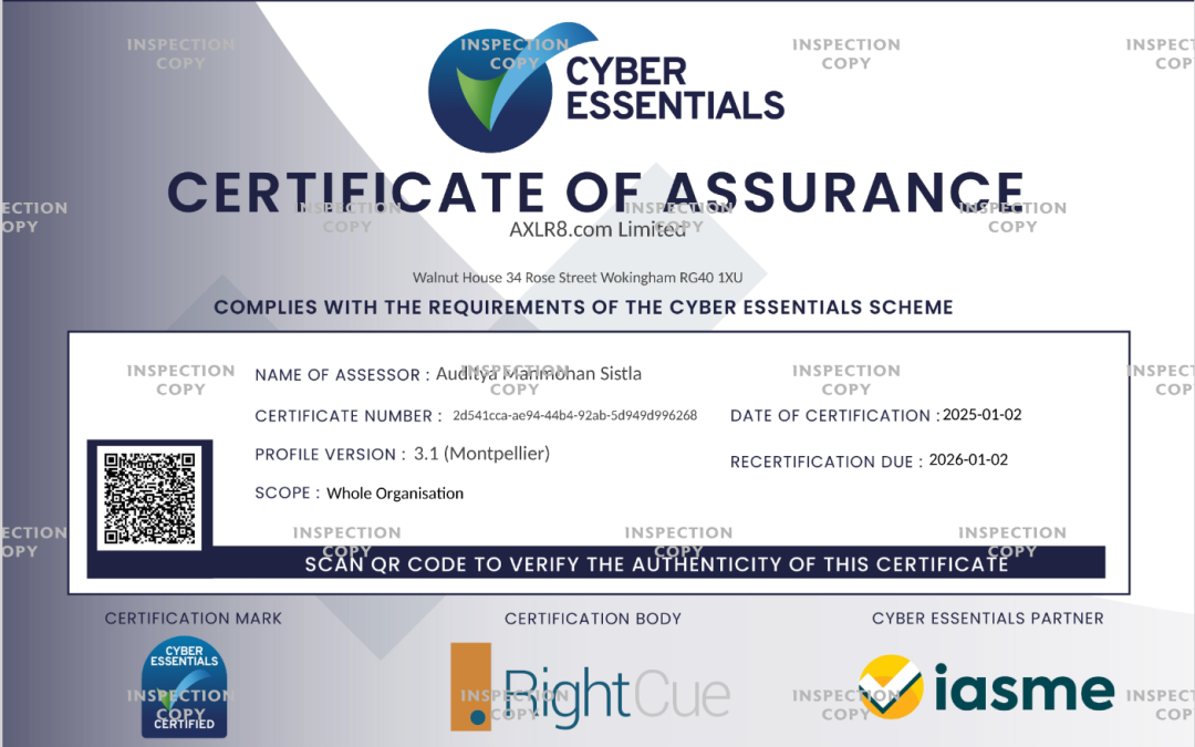 Cyber Essentials Plus Audit 2025-26